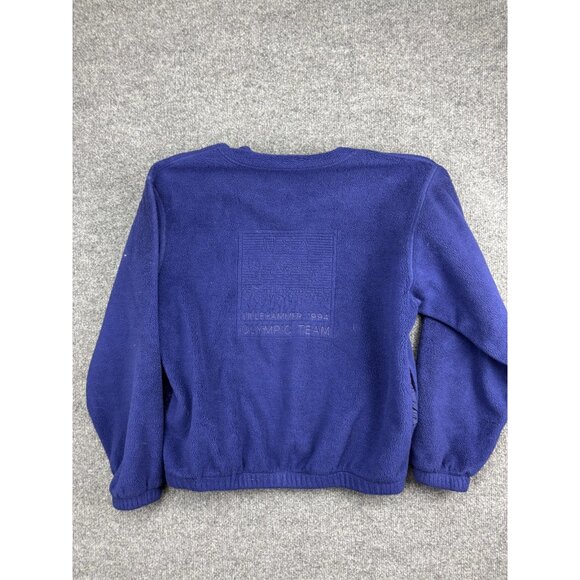 Vintage USA Olympic Team 1994 Champion Fleece Pullover M Blue Purple Made in USA - Picture 7 of 8